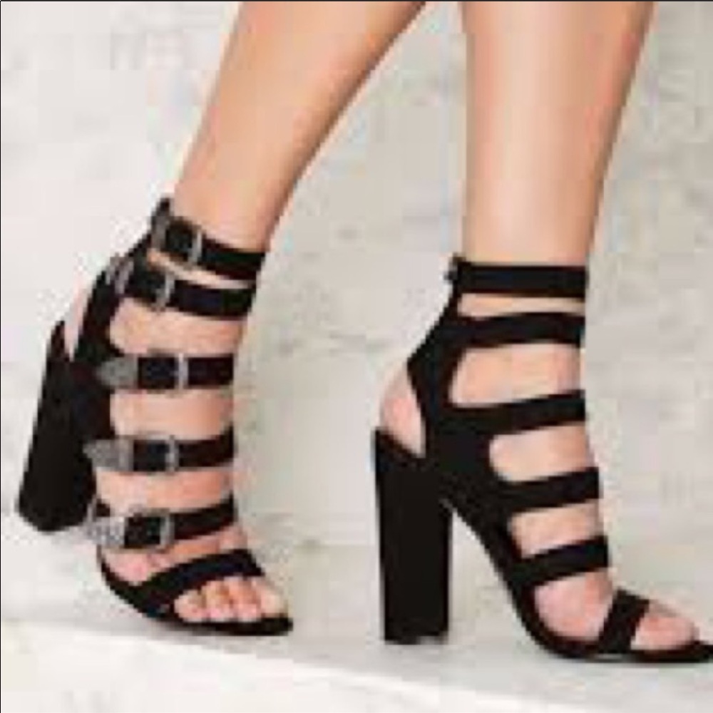 Nasty Gal Full Exposure Suede Heel